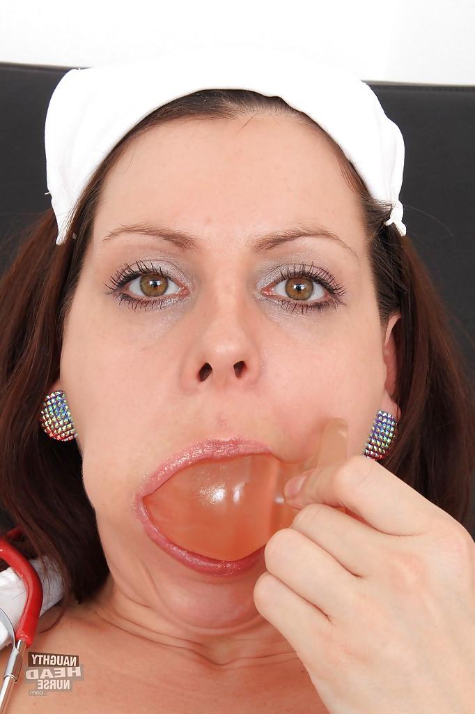 16P Masturbating nurse in a sexy uniform Carmelita caught on camera