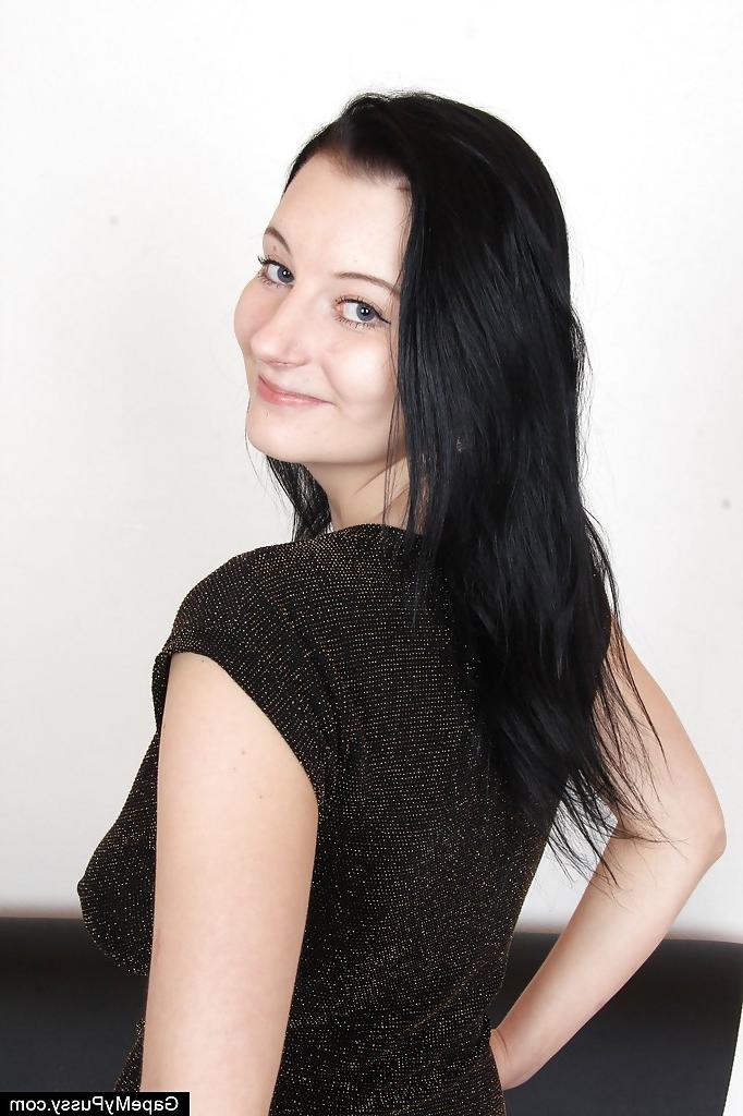 16P Masturbating action with fabulous dark haired babe in sexy stockings Hanna