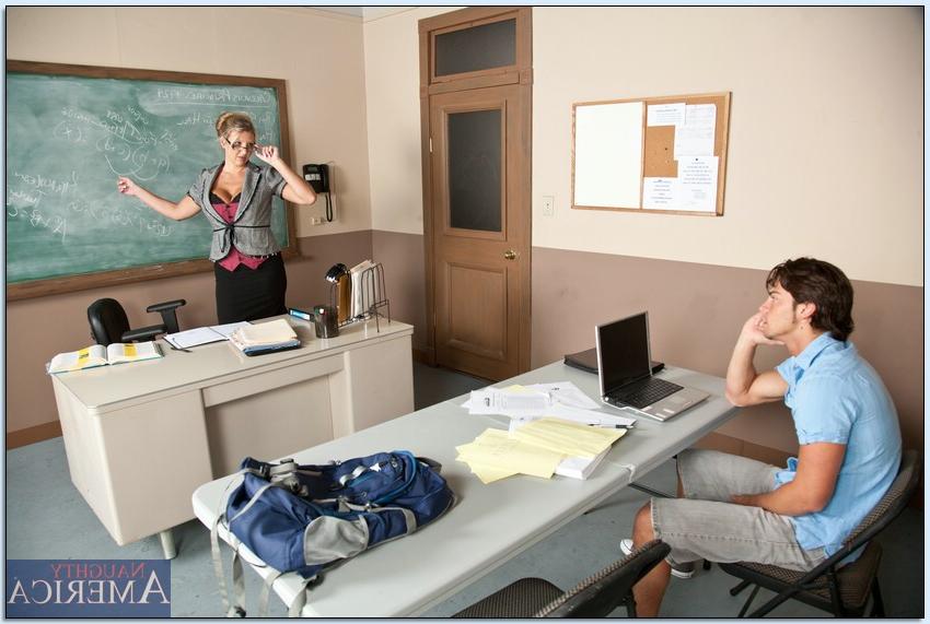 16P Blonde mature teacher with glasses Jezebel Jones fucks in reality porn
