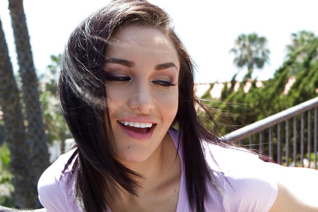 16P Close up of hot brunette babe Gabriella Paltrova flaunting nice ass