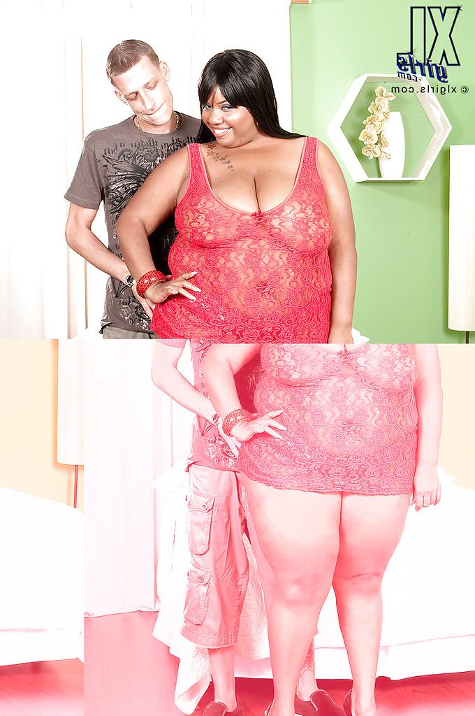 16P Black bbw Chloe Stevens gets her fat breasts kissed and worshipped