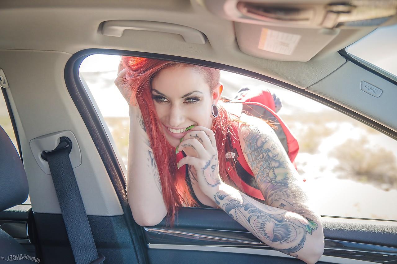 15P Redheaded alternative chick Sheena Rose performing hardcore sex acts