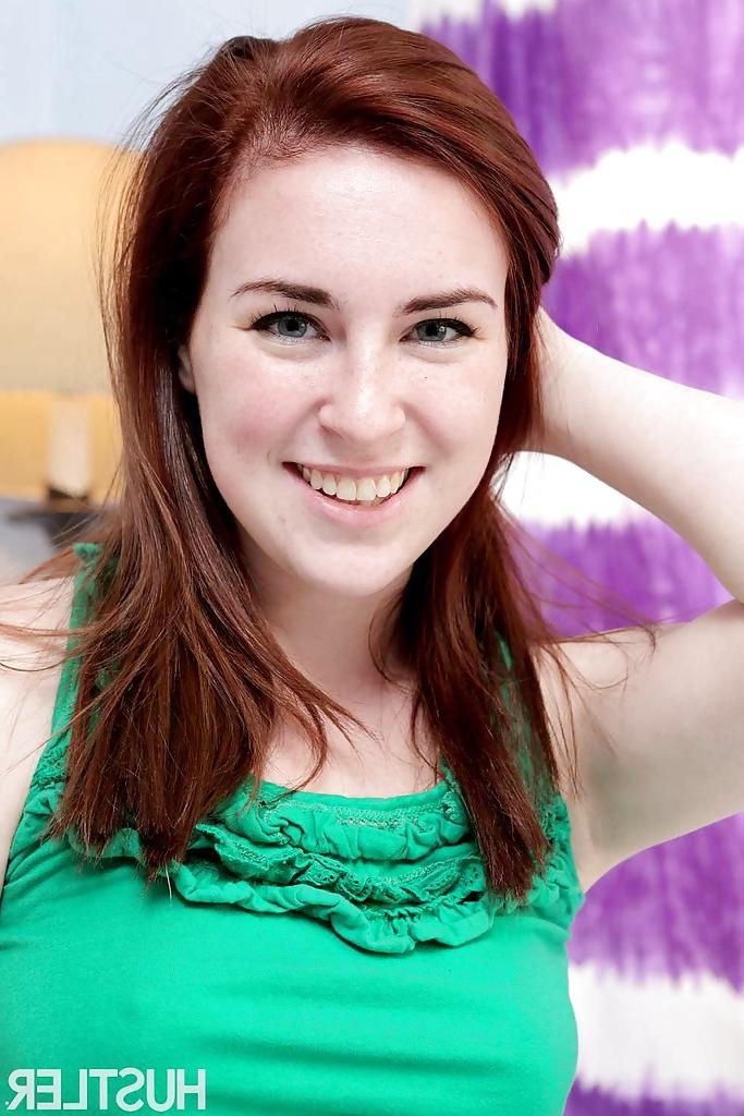 16P Smiling teenager Jessie Parker is undressing and spreading her legs