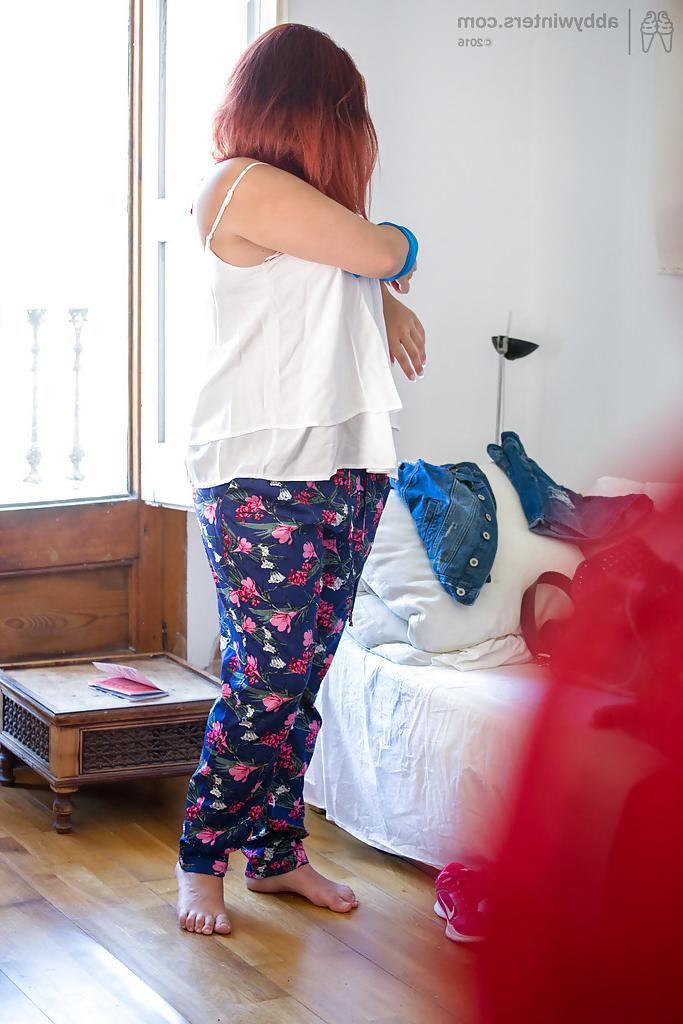 16P Overweight female Leticia caught on camera getting dressed by peeping tom