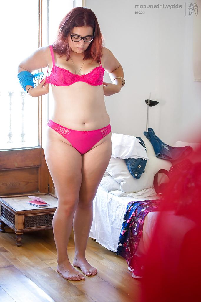 16P Overweight female Leticia caught on camera getting dressed by peeping tom