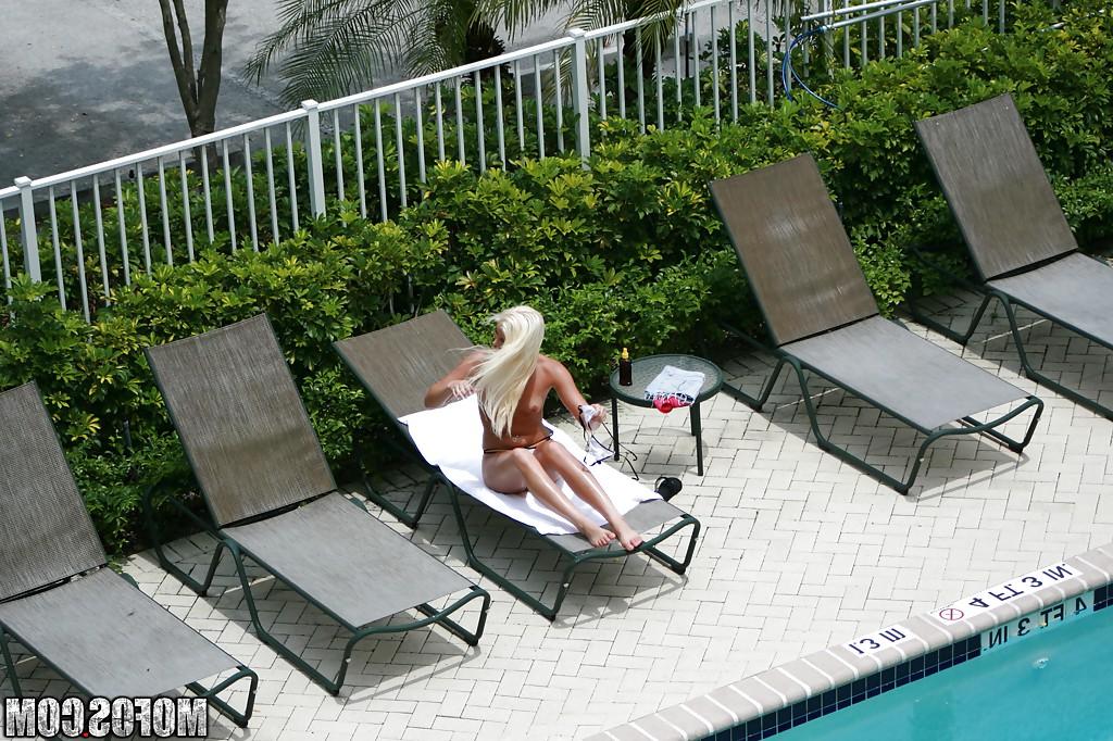 16P Stripping teen Shay Golden gets caught on voyeur video outdoor