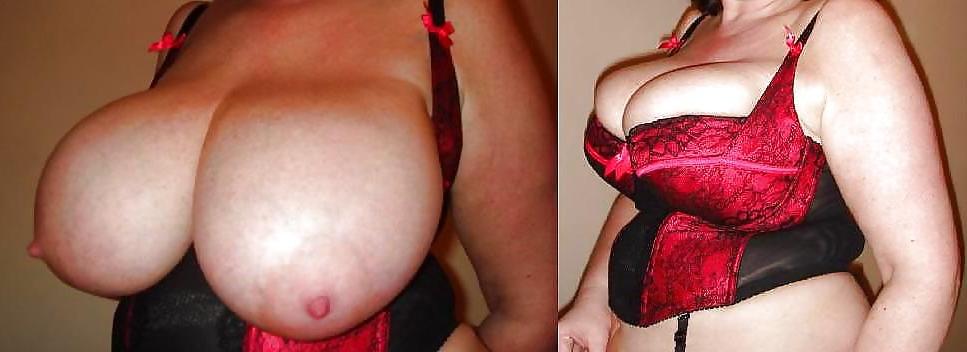 25P Too small bra - too big tits!