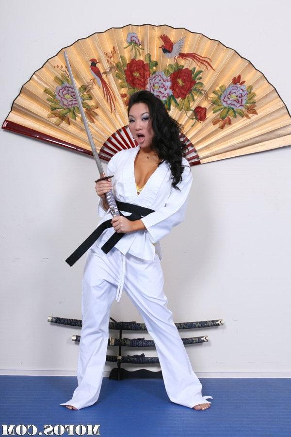 16P Big tits asian babe Asa Akira takes off uniform and masturbating