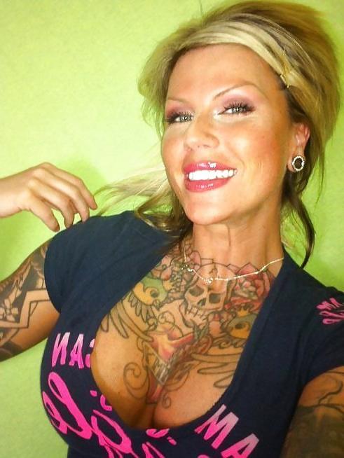 15P MORE Hot Blonde with Tats and HUGE Tits