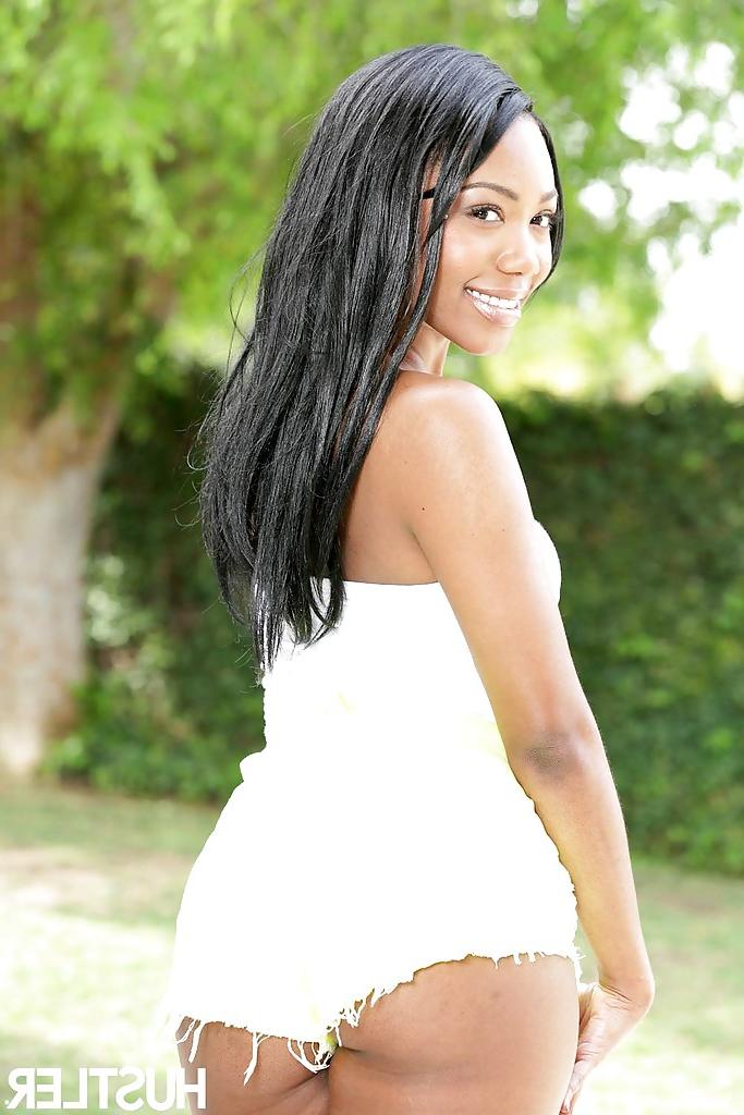 16P Stunning ebony pornstar Kurt Lockwood shows off her small tits