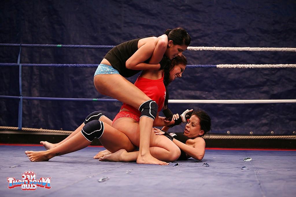 16P Unfair catfight of stunning babes turns into wild lesbian threesome