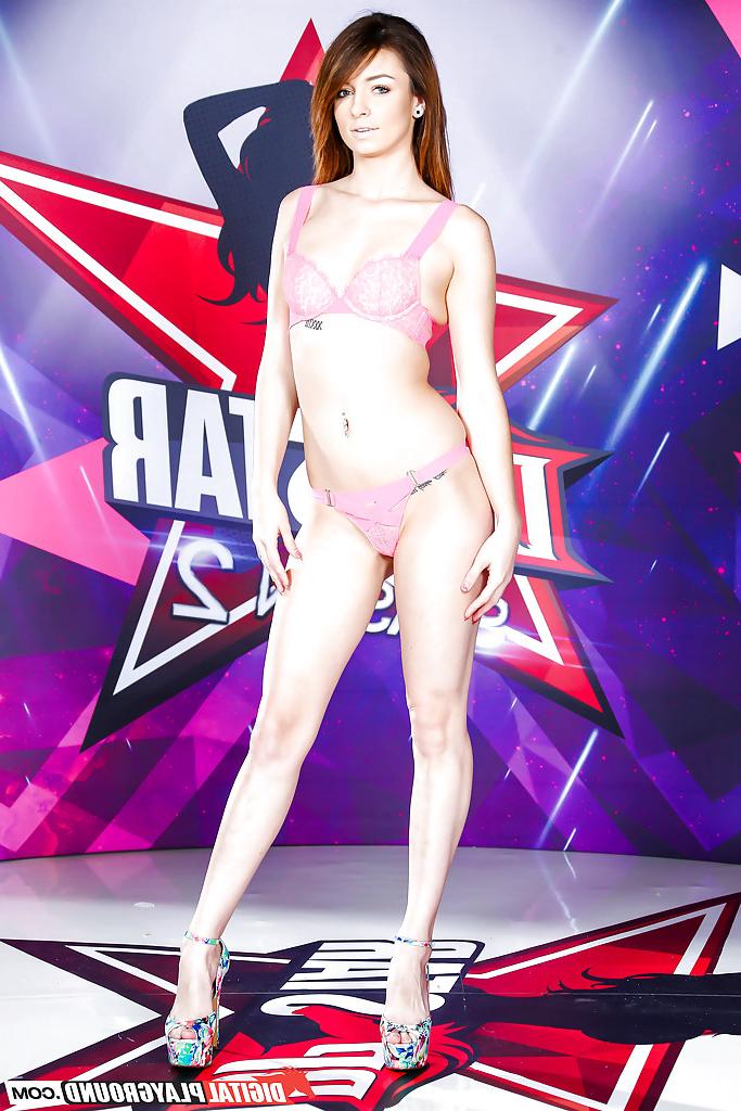 16P Tattooed solo girl Aspen Ora unveiling small tits and tight ass