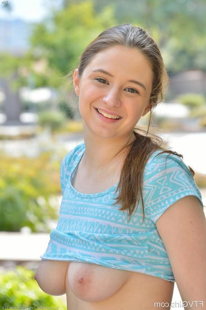 16P Ellie wants to show you what's up her short skirt outside