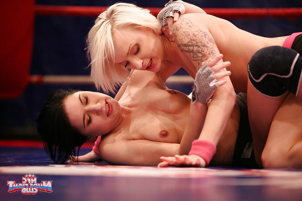 16P Wild catfight with two sporty lesbians Paige Fox and Lucy Bell