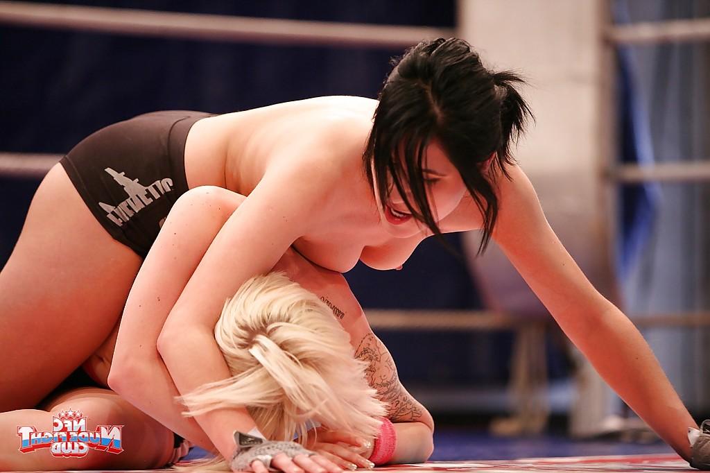 16P Wild catfight with two sporty lesbians Paige Fox and Lucy Bell