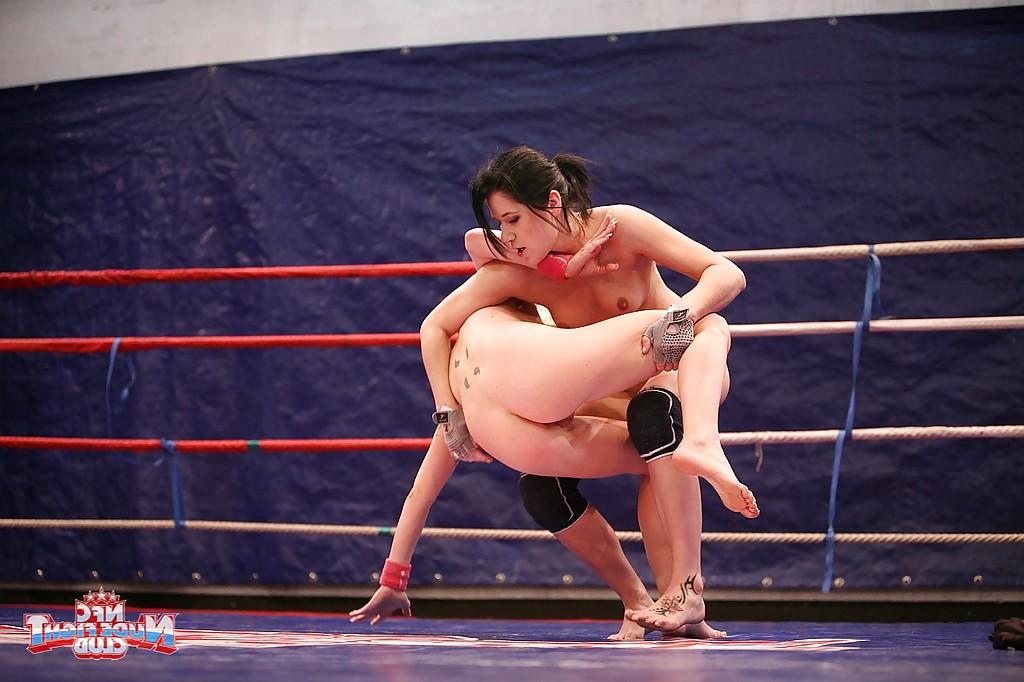 16P Wild catfight with two sporty lesbians Paige Fox and Lucy Bell