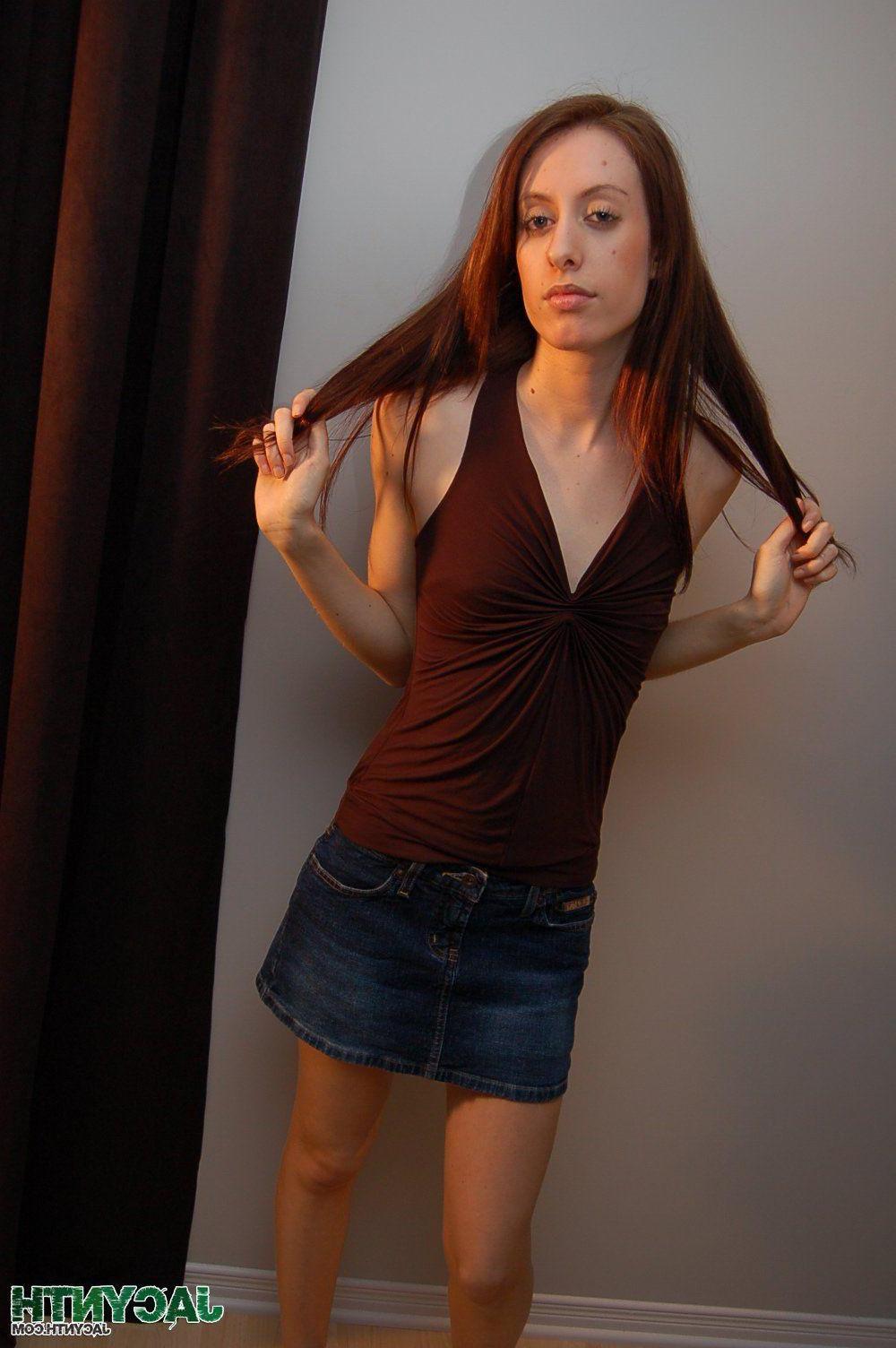 12P Pictures of Jacynth exposing her tiny teen tits