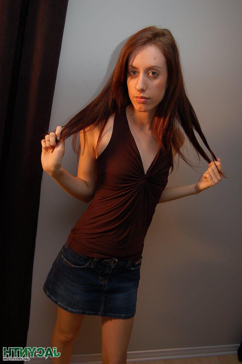 12P Pictures of Jacynth exposing her tiny teen tits