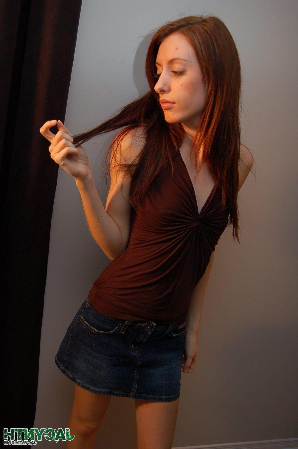 12P Pictures of Jacynth exposing her tiny teen tits