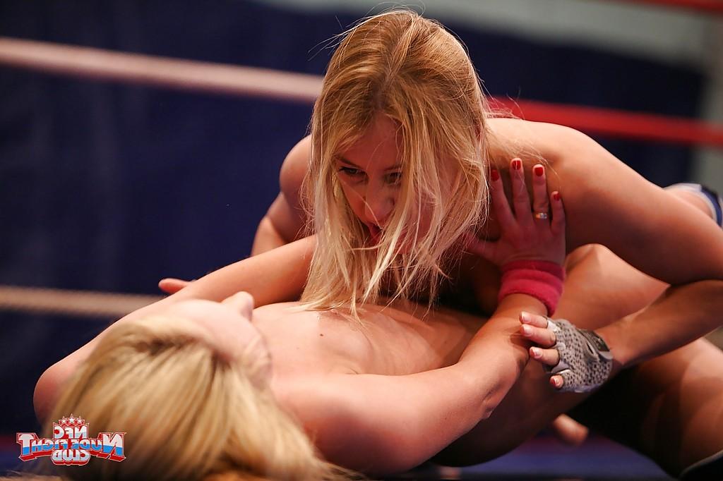 16P Nikky Thorne & Nataly Von clashing in the ring for lesbian catfight
