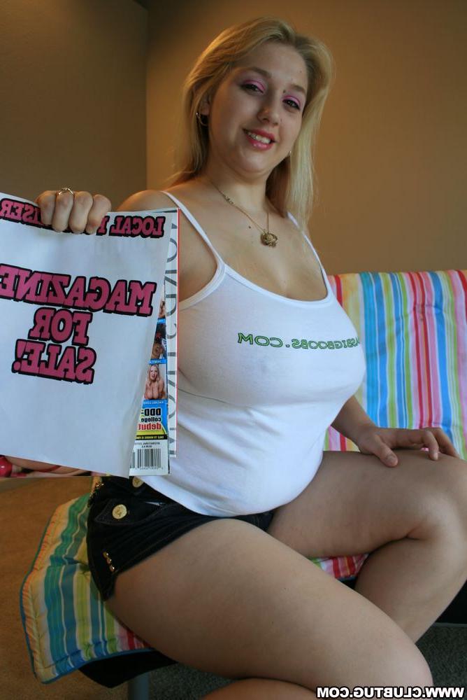 16P Filthy teenage blonde uncovering her massive jugs with hard nipples