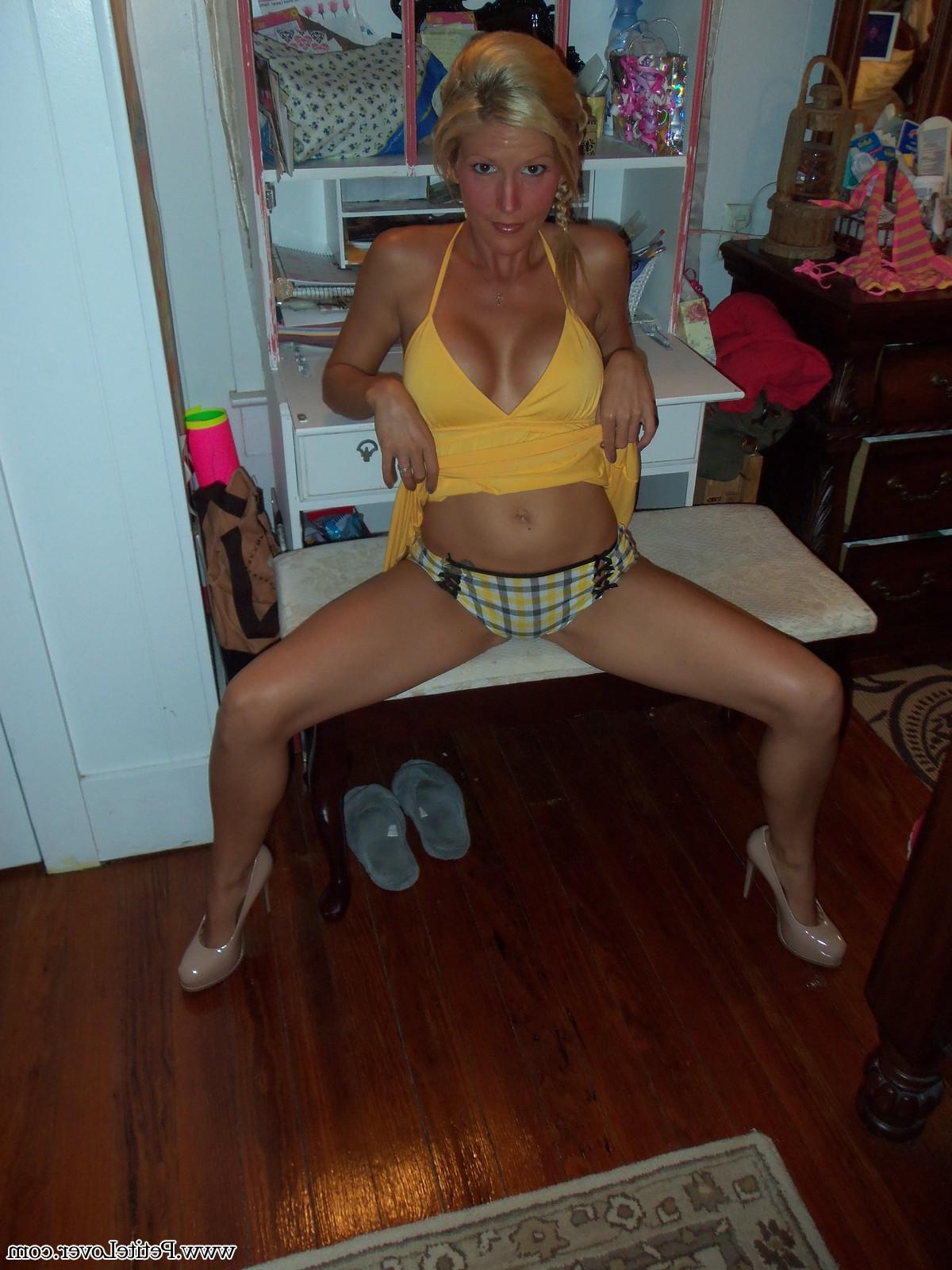 16P Horny petite girl jolene gets naked on the dinner table