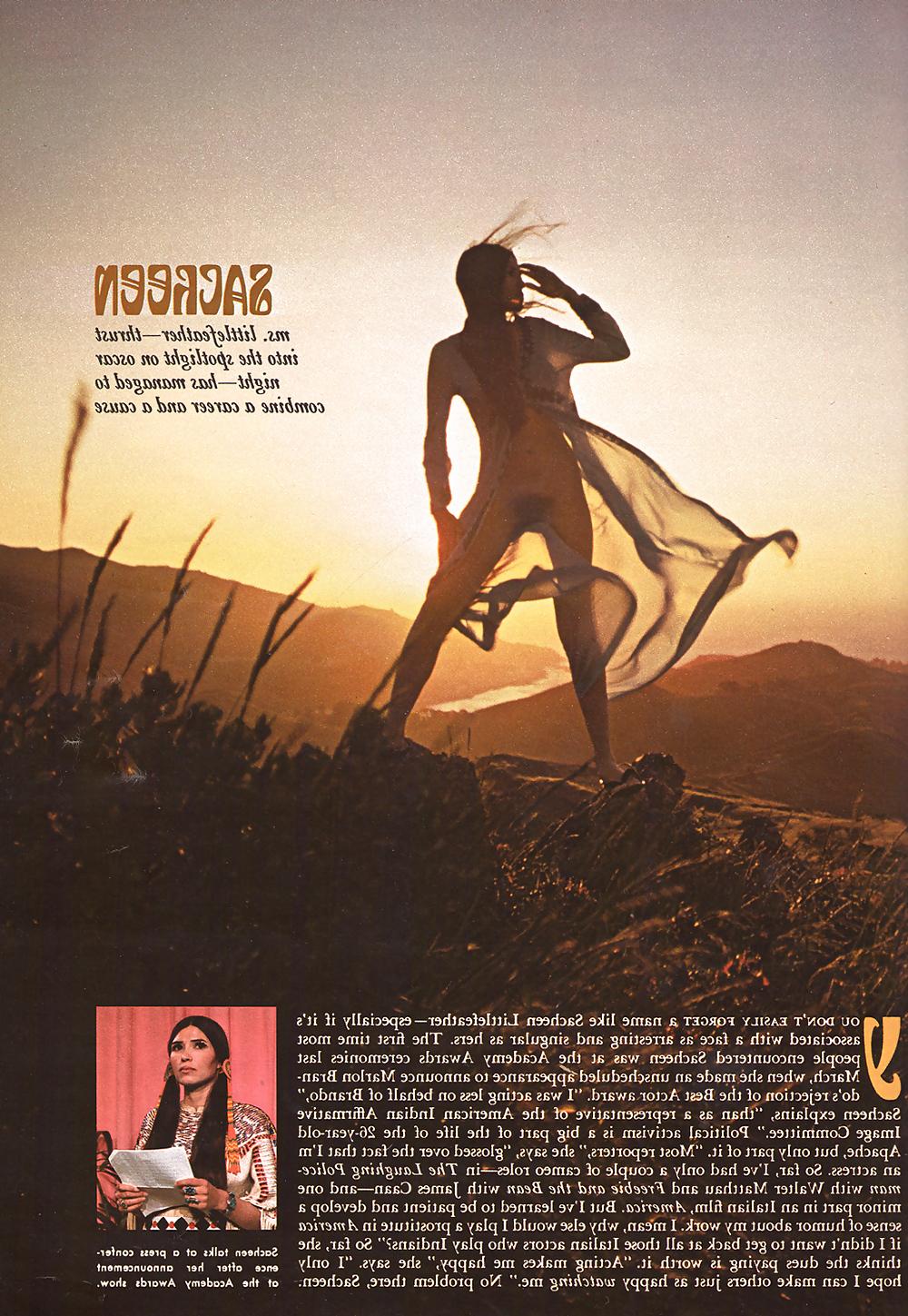 4P Sacheen Littlefeather Native American Playboy Spread 1970's