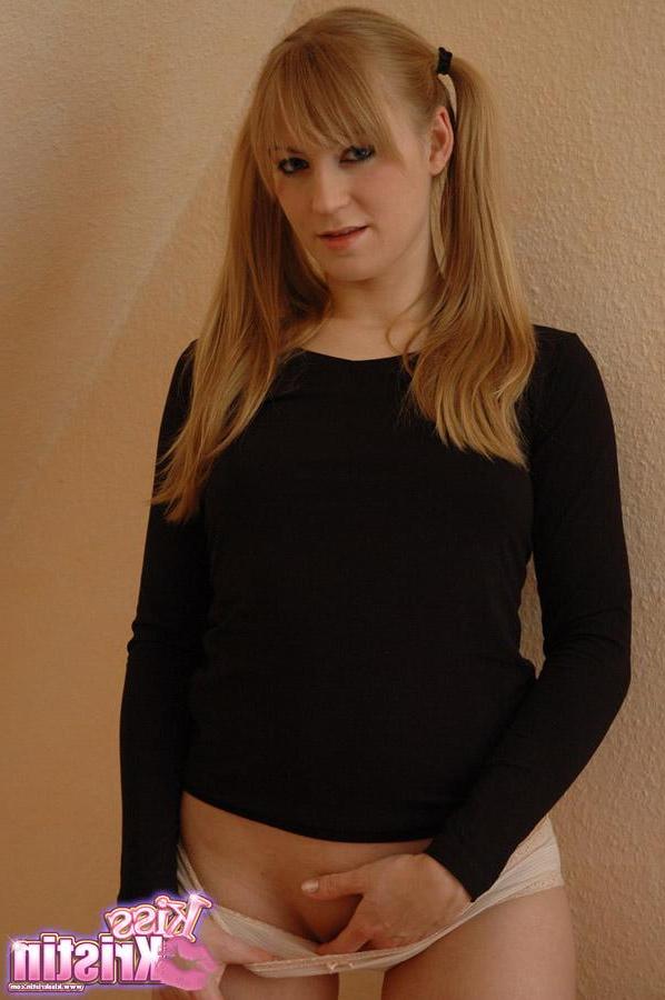 20P Pictures of Kiss Kristin in boots and pigtails