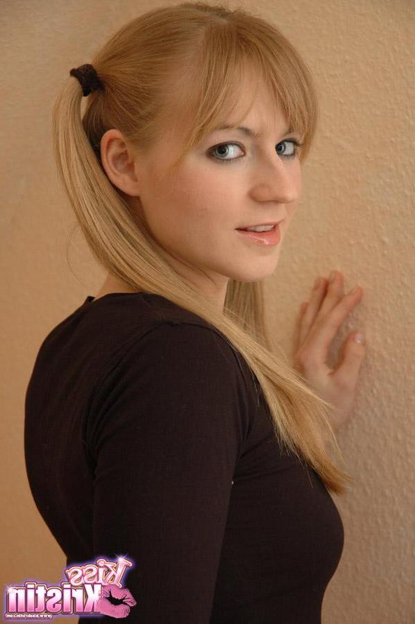 20P Pictures of Kiss Kristin in boots and pigtails