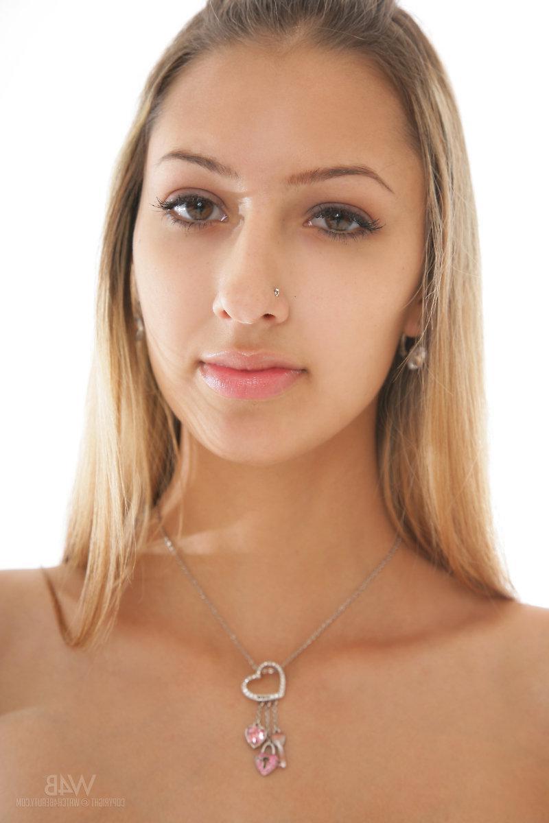 16P Beautiful teen girl Kitty Jane strips and spreads her legs just for you