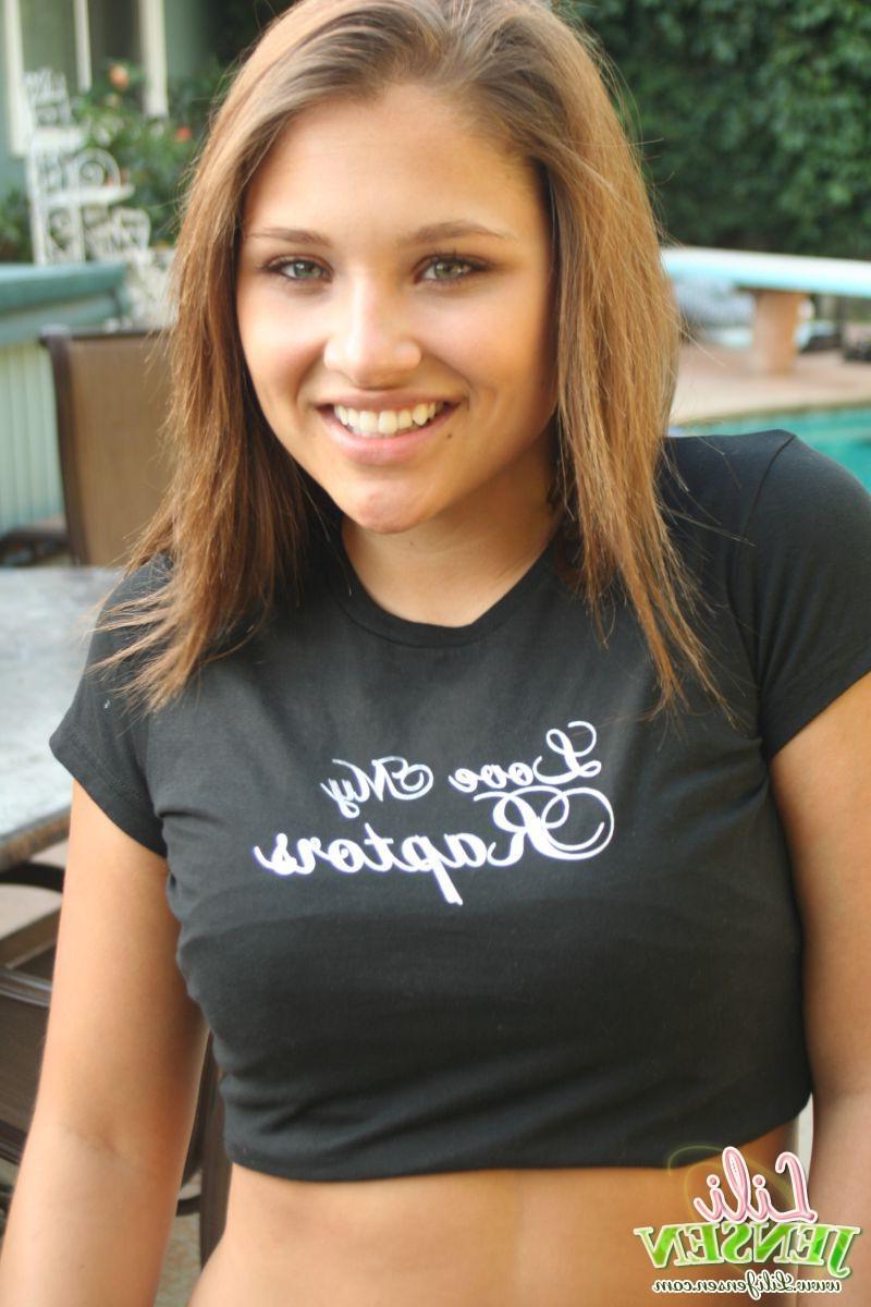 12P Teen girl Lili Jensen does a sexy tease outside just for you