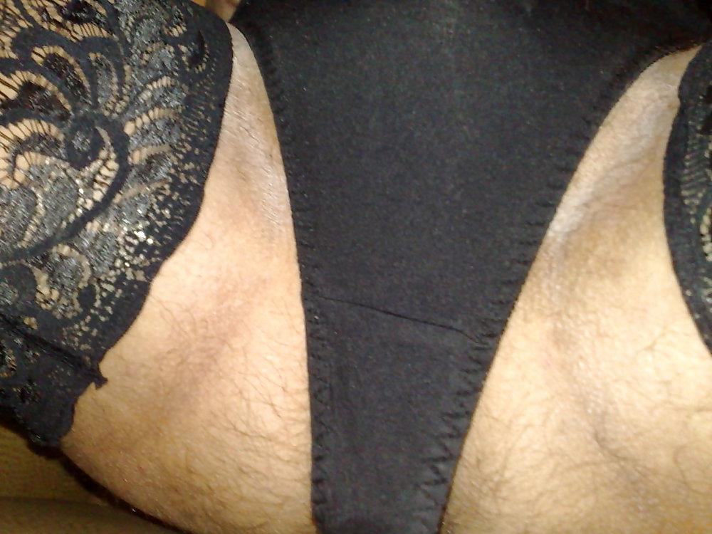 14P My friend wifes used panties and my wifes dildo