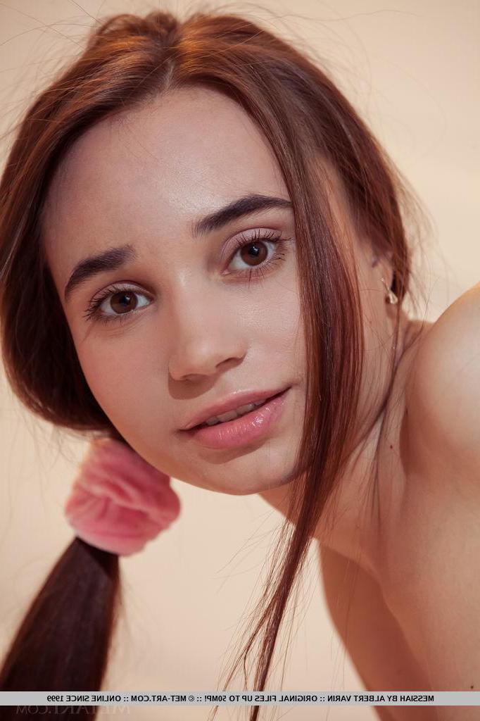18P Brunette model Messiah gets naked for you in "Triany"