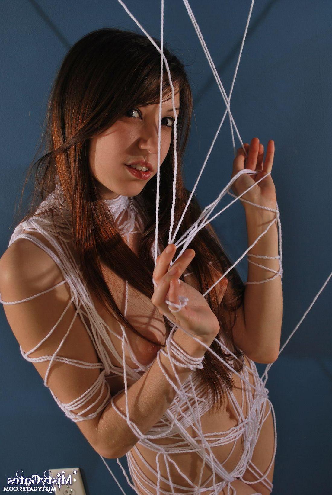 20P Pictures of teen porn girl Misty Gates getting caught in the spider webs