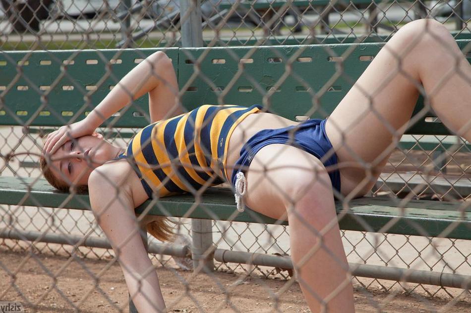 12P Hot teen girl Nicole shows off her sexy legs and moves outside