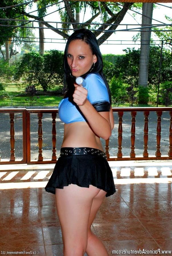 15P Patricia gets kinky in her hot police outfit and begins masturbating