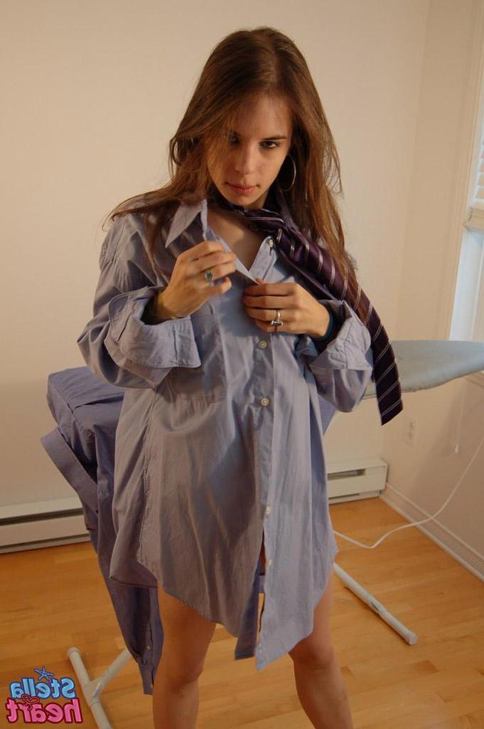 15P Pictures of teen Stella Heart exposing her small teen tits