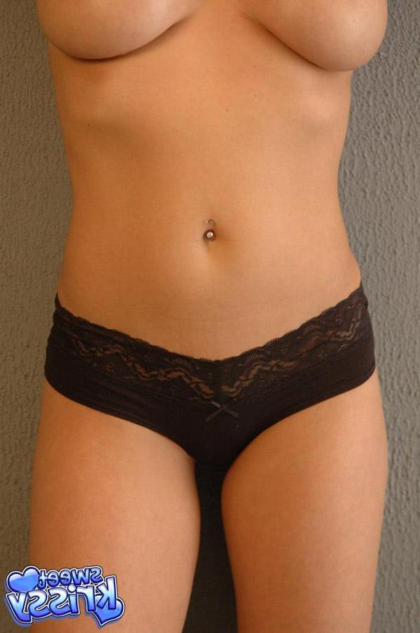 20P Pictures of teen babe Sweet Krissy giving a hot tease in boots