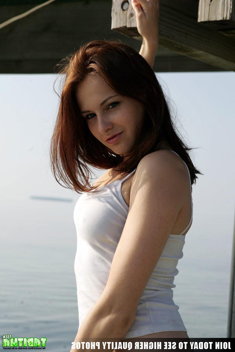 20P Pictures of Teen Tabitha exposing her teen tits outside
