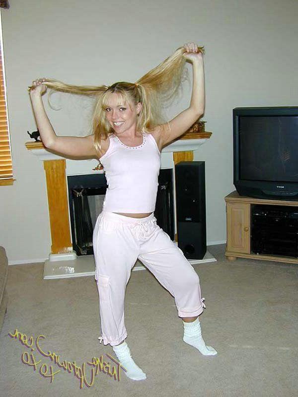 20P Pictures of teen star Trisha Uptown dressed in pigtails and socks