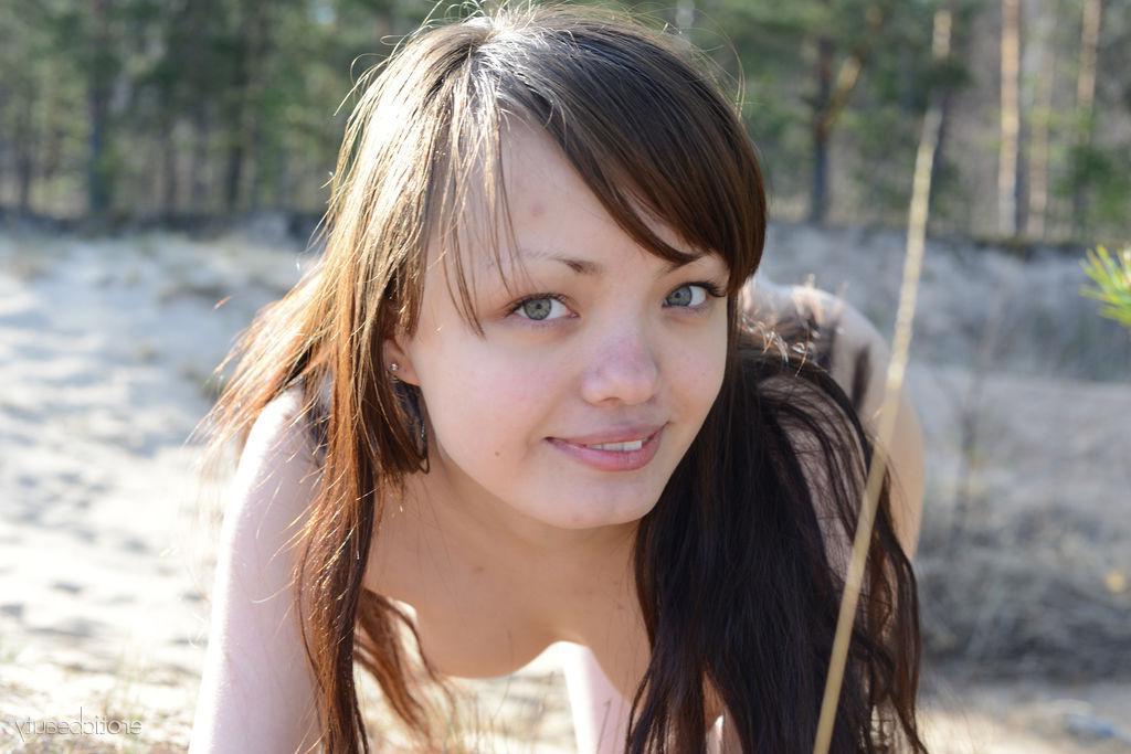 16P Brunette cutie Musia struts around in her socks in "Freed part 2"