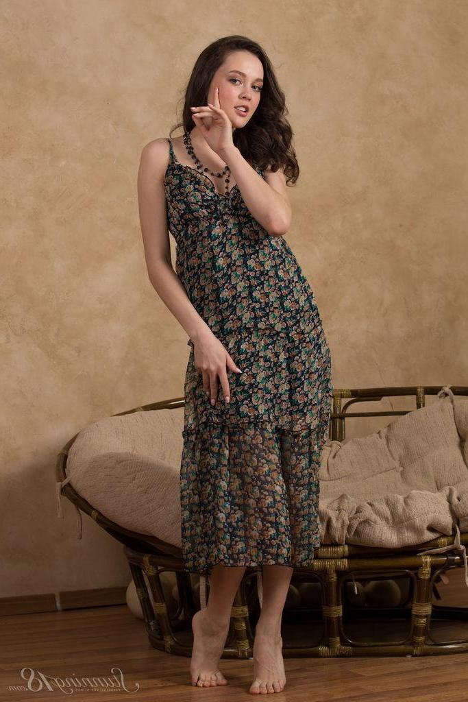 16P Brunette cutie Kristin gives you her nude body in "Happiness"
