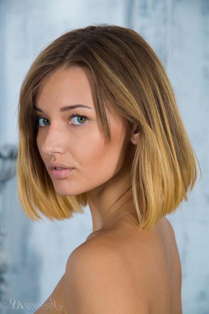 16P Blonde girl Veronica shows off her hot naked body at a creepy house
