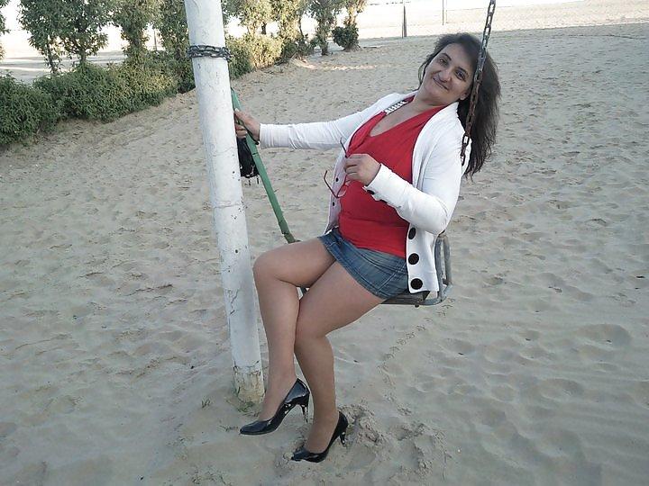 5P Mature miniskirt and big tits