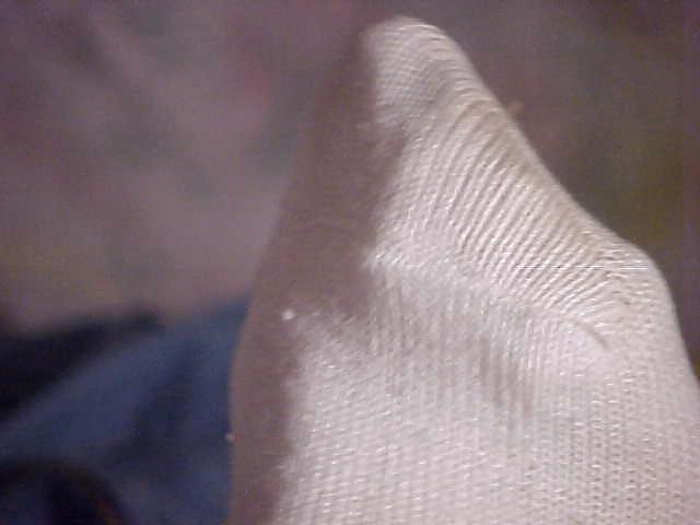 25P In white socks