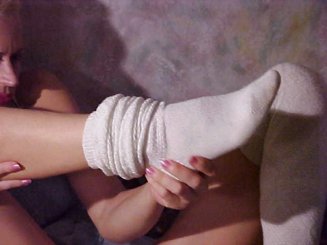 25P In white socks