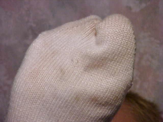 25P In white socks
