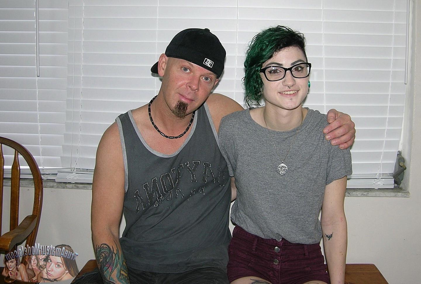 16P Emo Glasses Wearing Teen Models Nude Gives Handjob And Receives 