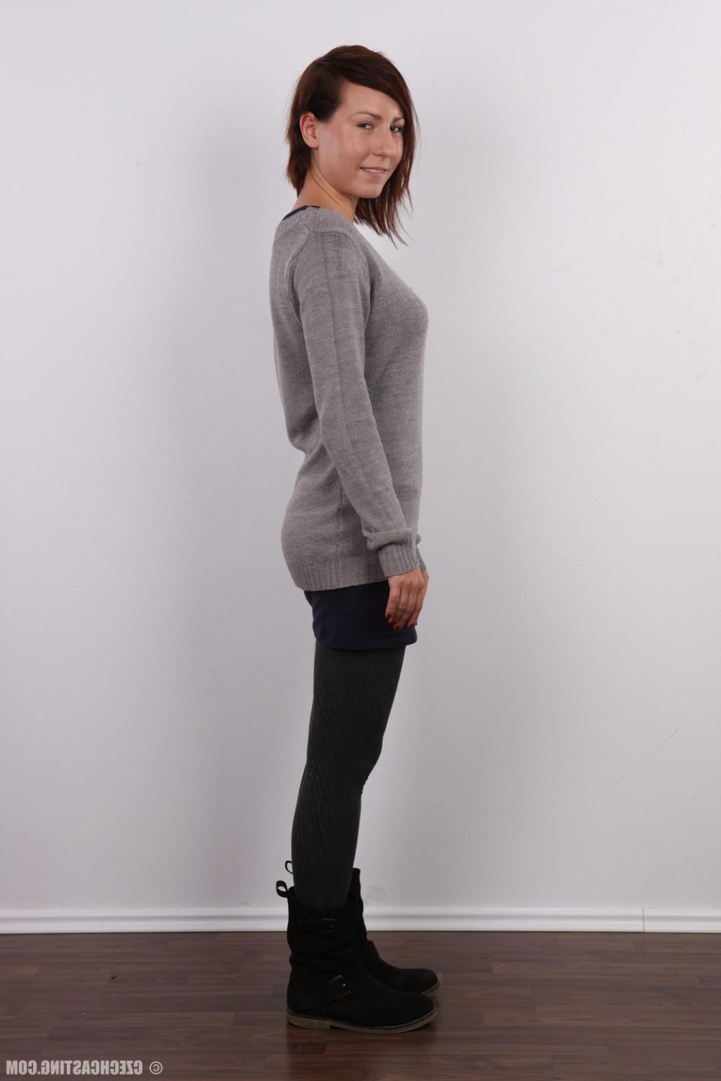 17P Nice looking brunette poses naked