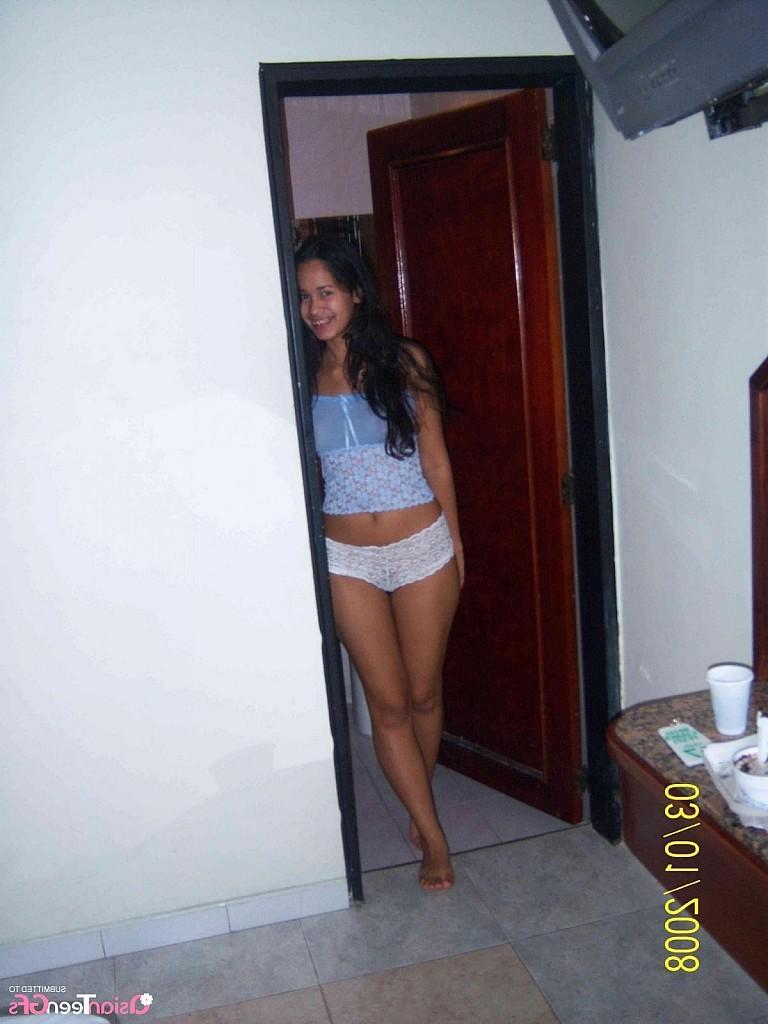 17P Young Indonesian girl shows her BF shaved pussy